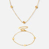 Scattered Flower Armband + Ketting 18K Goldplated