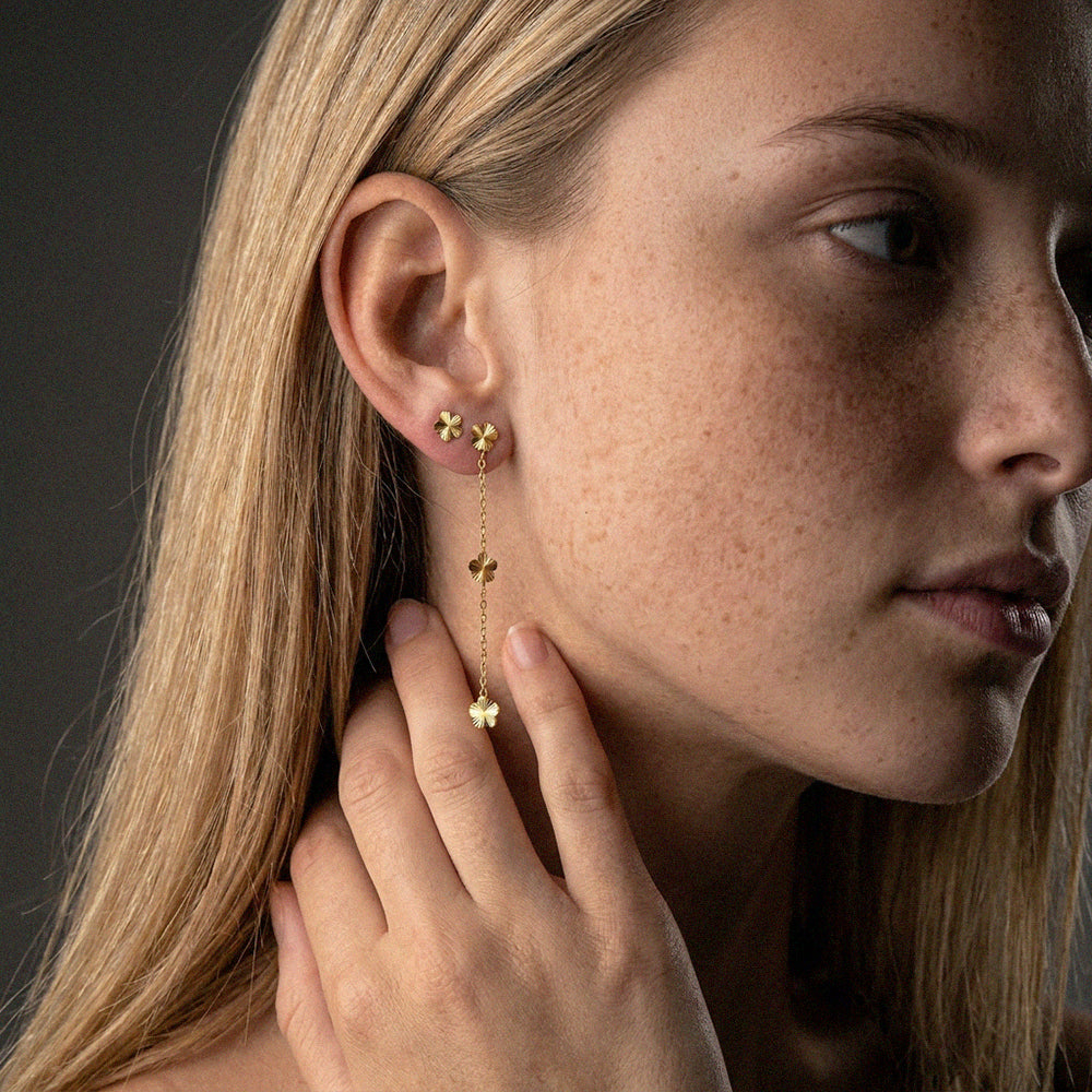 Sunset Flower Studs Oorbellen 18K Goldplated