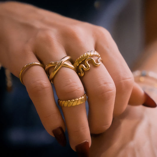 Gratia ring 18K goldplated - Josephine Nord