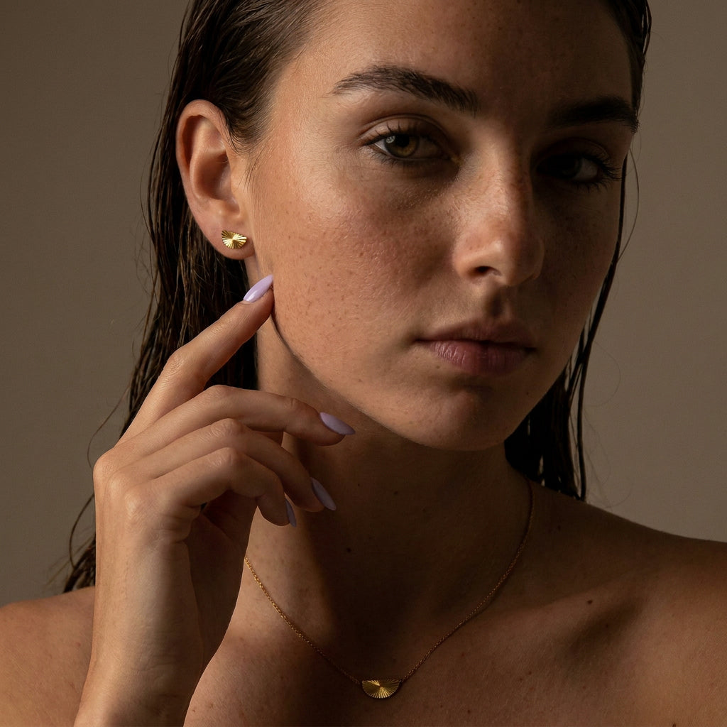 Sunset Half Circle Ketting 18K Goldplated
