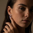 Sunset Half Circle Studs Oorbellen Zilverkleurig