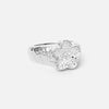 Hammered Flower Ring Zilverkleurig