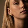 Hammered Heart Studs Oorbellen 18K Goldplated