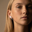 Hammered Heart Studs Oorbellen Zilverkleurig