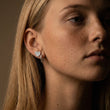 Hammered Heart Studs Oorbellen Zilverkleurig