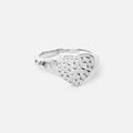 Hammered Heart Ring Zilverkleurig