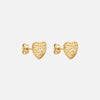 Hammered Heart Studs Oorbellen 18K Goldplated