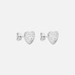 Hammered Heart Studs Oorbellen Zilverkleurig