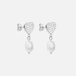 Hammered Heart Parel Studs Oorbellen Zilverkleurig