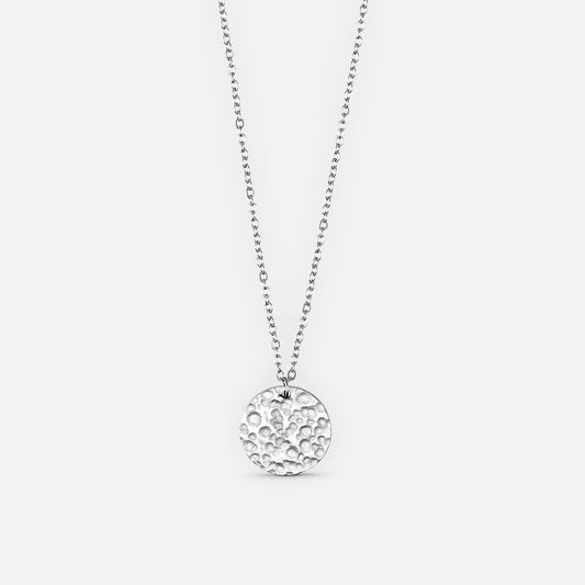 Hammered ronde ketting zilverkleurig - Josephine Nord