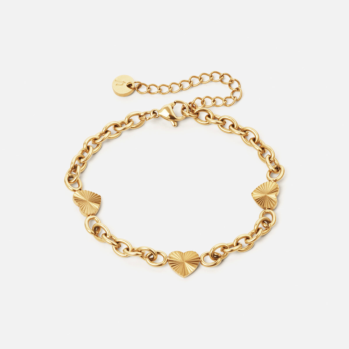Sunset Heart Link Armband 18K Goldplated