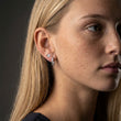 Sunset Heart Studs Oorbellen Zilverkleurig