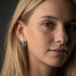 Sunset Heart Studs Oorbellen Zilverkleurig