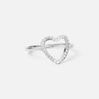 Heart Zirkonia Ring Zilverkleurig 12 mm