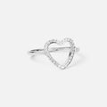 Heart Zirkonia Ring Zilverkleurig 12 mm