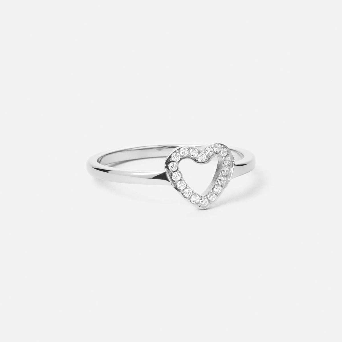Heart Zirkonia Ring Zilverkleurig 8 mm