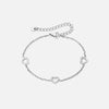 Heart Zirkonia Trio Armband Zilverkleurig 8 mm