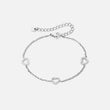 Heart Zirkonia Trio Armband Zilverkleurig 8 mm
