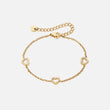 Heart Zirkonia Trio Armband 18K Goldplated 8 mm