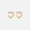 Heart Zirkonia Hoops Oorbellen 18K Goldplated 15 mm