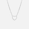 Heart Zirkonia Ketting Zilverkleurig 12 mm