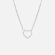 Heart Zirkonia Ketting Zilverkleurig 12 mm