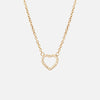 Heart Zirkonia Ketting 18K Goldplated 12 mm