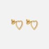 Heart Zirkonia Oorbellen 18K Goldplated 12 mm