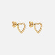 Heart Zirkonia Oorbellen 18K Goldplated 12 mm