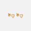 Heart Zirkonia Oorbellen 18K Goldplated 8 mm