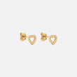 Heart Zirkonia Oorbellen 18K Goldplated 8 mm