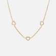 Heart Zirkonia Trio Ketting 18K Goldplated 8 mm