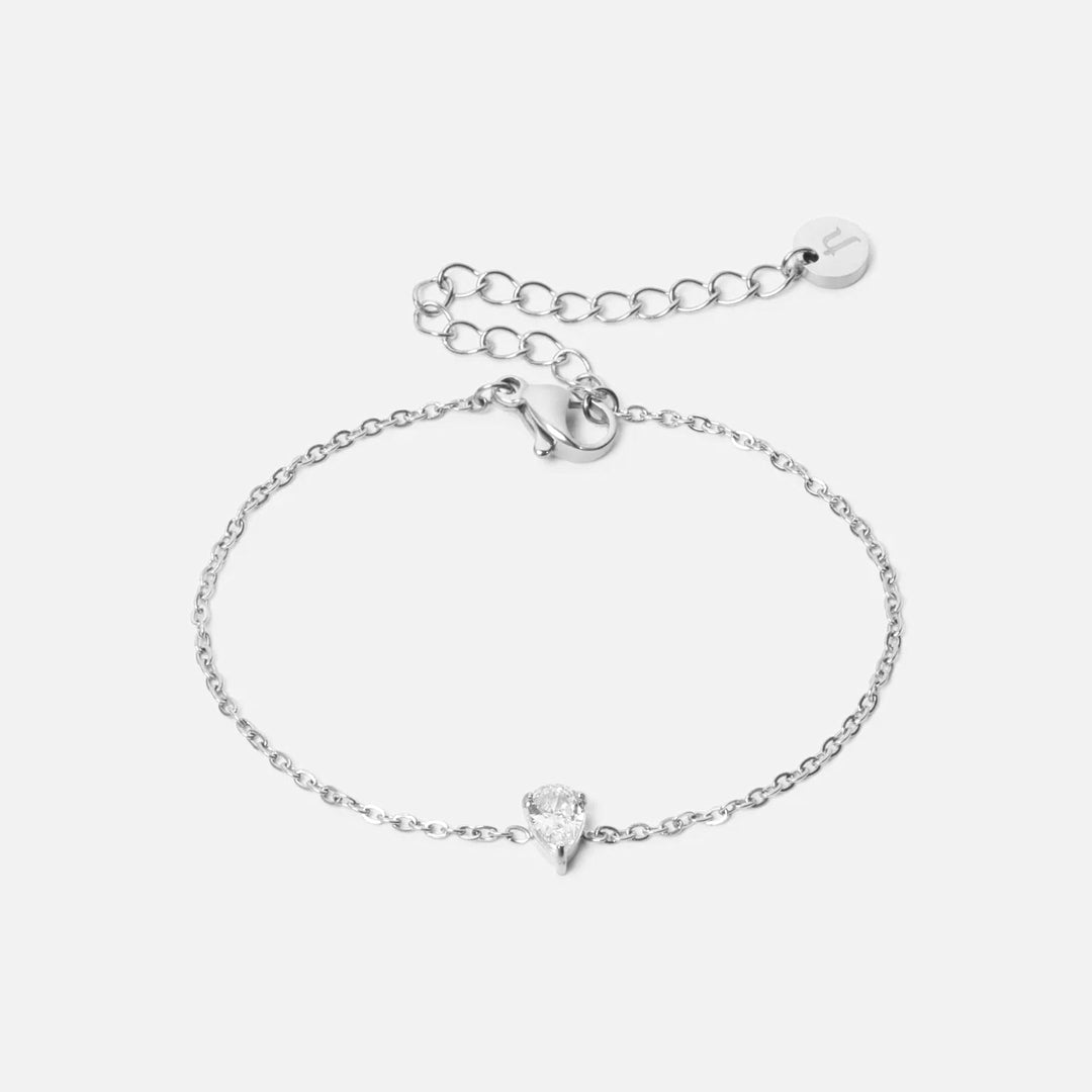 Ice Drop Zirkonia Armband Zilverkleurig