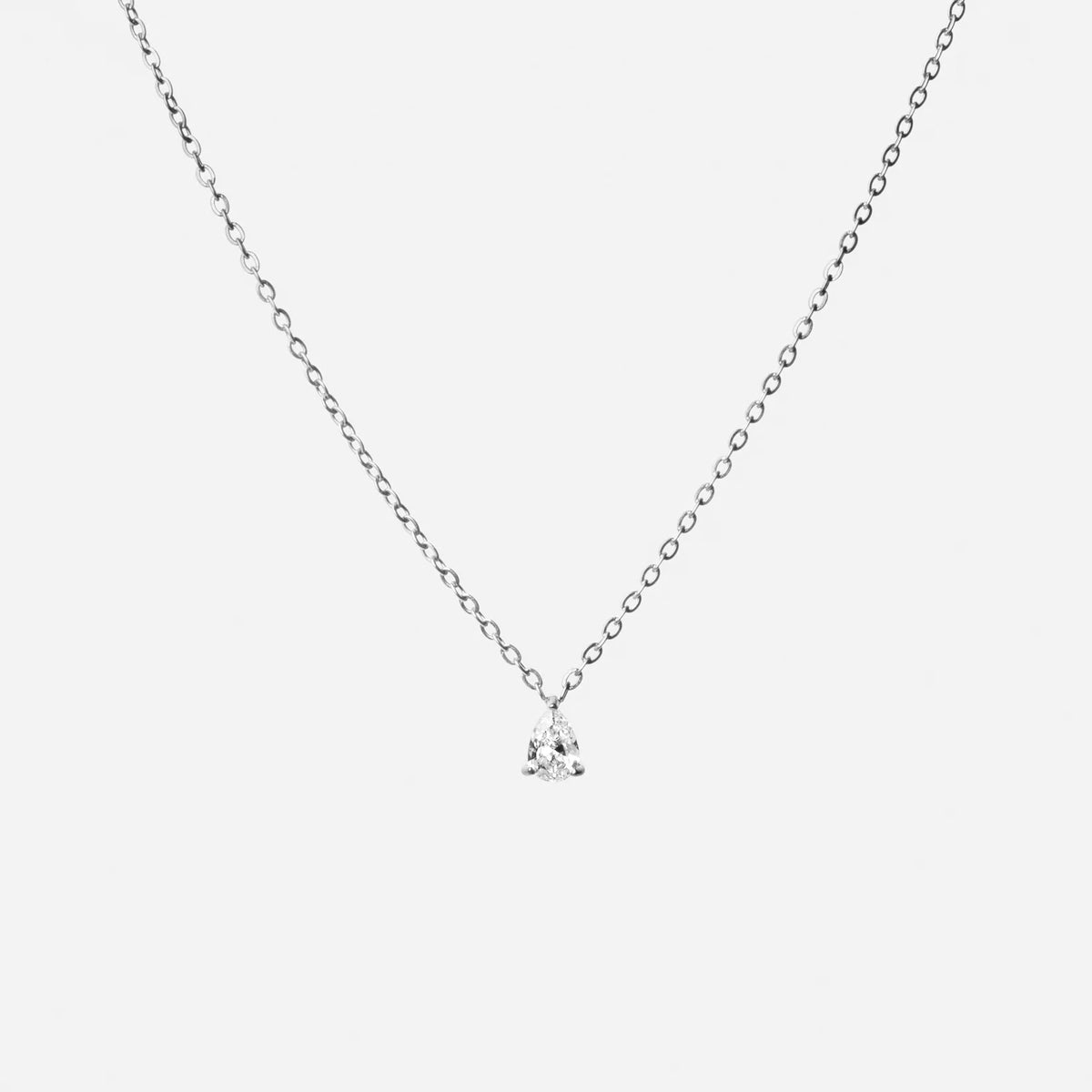 Ice Drop Zirkonia Ketting Zilverkleurig