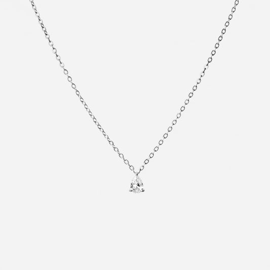 Ice Drop Zirkonia Ketting Zilverkleurig