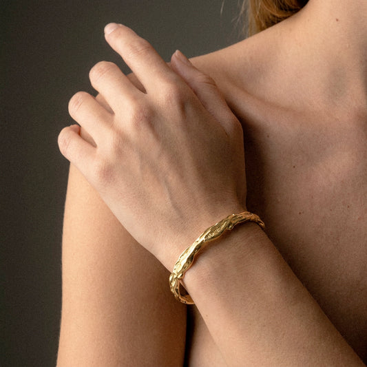 Lava Bangle Verstelbaar 18K Goldplated