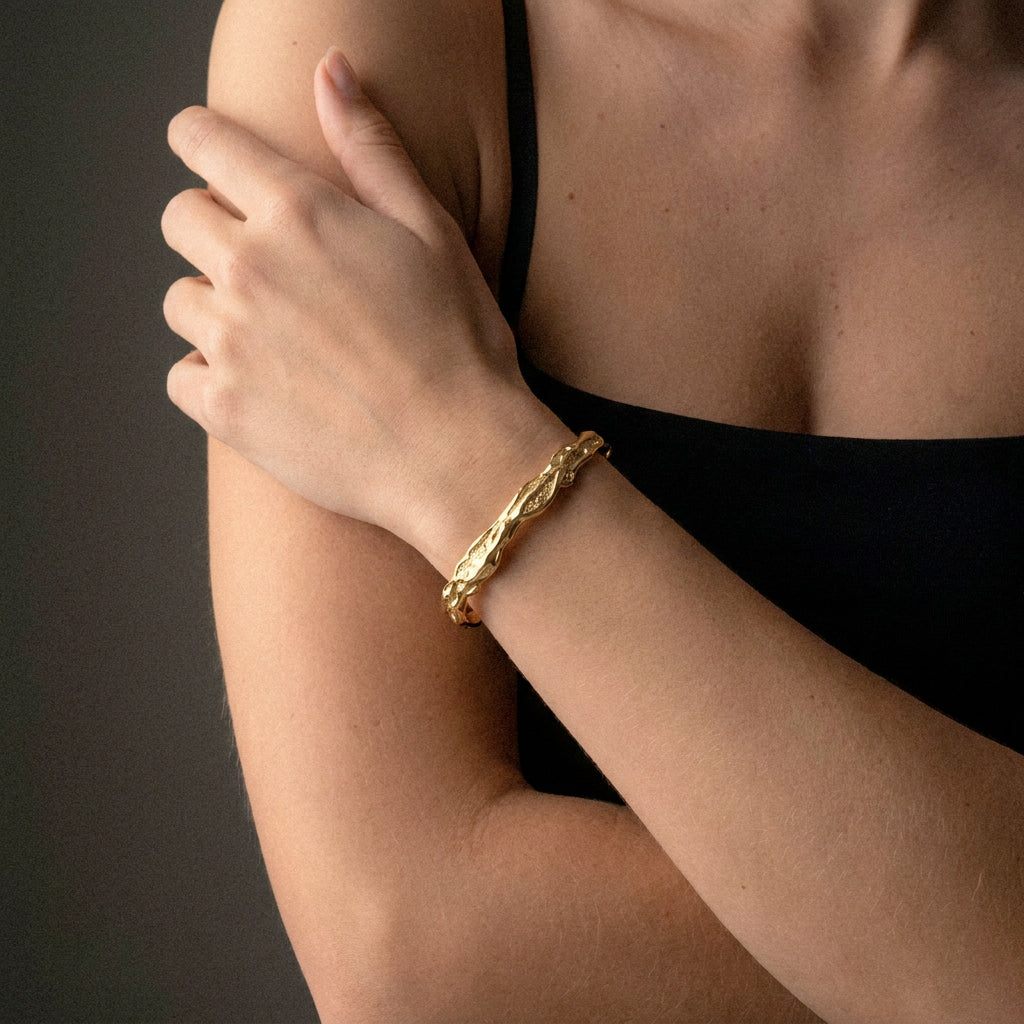 Lava Bangle Verstelbaar 18K Goldplated
