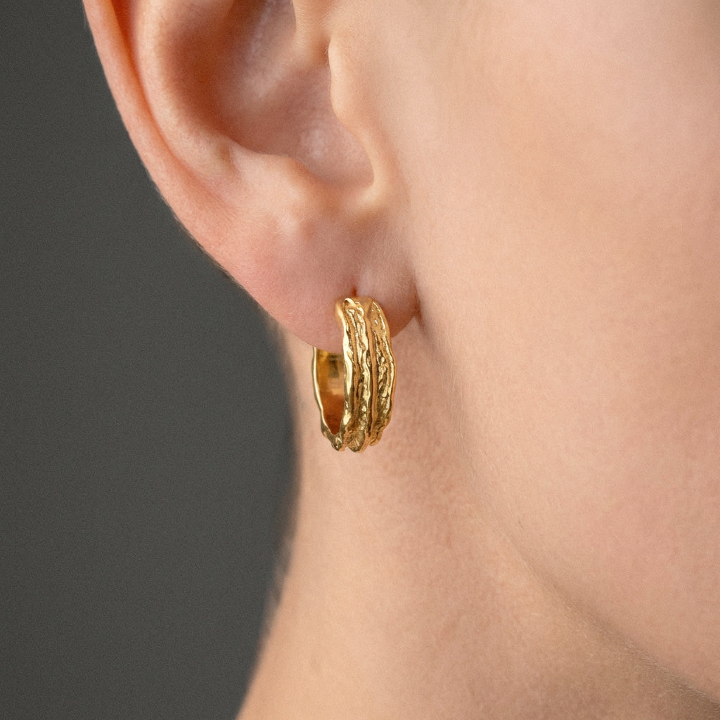 Lava Oorbellen 18K Goldplated
