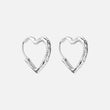 Lava Heart Hoops Oorbellen Zilverkleurig