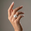 Lava Texture Ring Zilverkleurig