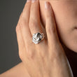 Lava Texture Ring Zilverkleurig