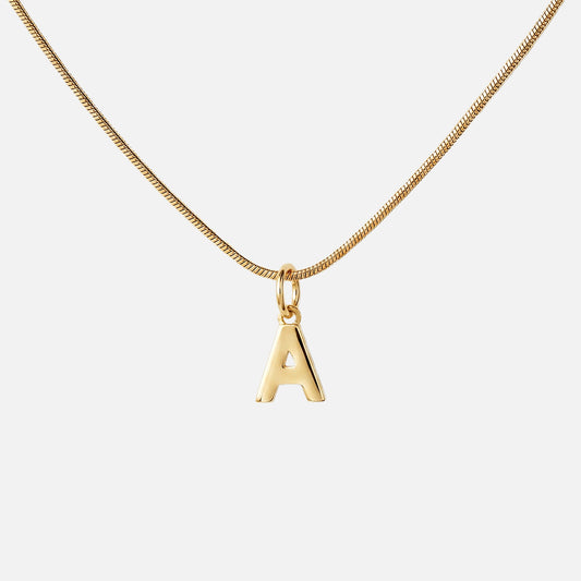 Letter Ketting 18K Goldplated
