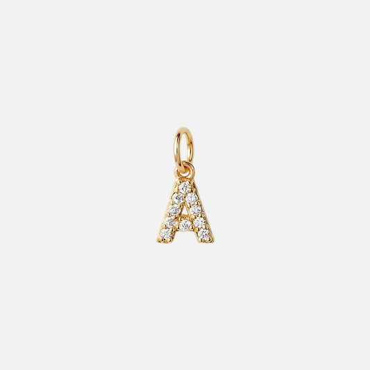 Letter Zirkonia Hanger 18K Goldplated