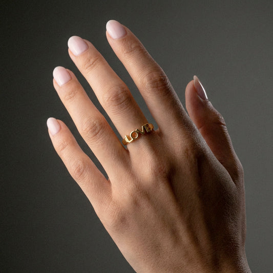 LOVE Ring 18K Goldplated