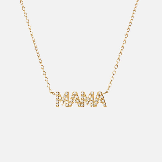 Mama Zirkonia Ketting 18K Goldplated