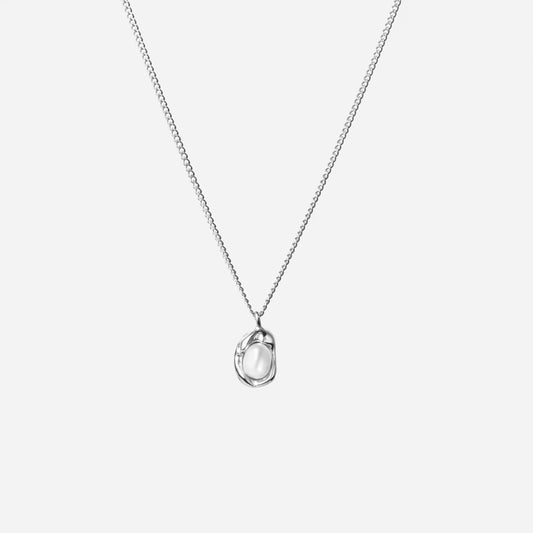 Melted Parelketting Zilverkleurig