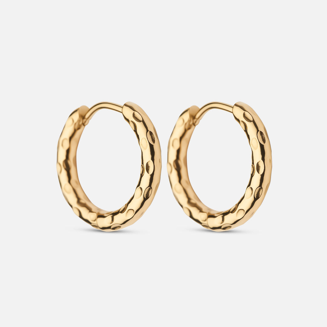 Meteor Hoops oorbellen 18K goldplated - Josephine Nord