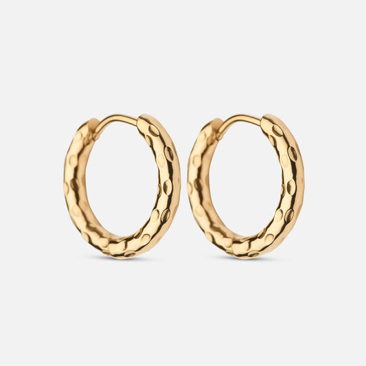 Meteor Hoops oorbellen 18K goldplated - Josephine Nord