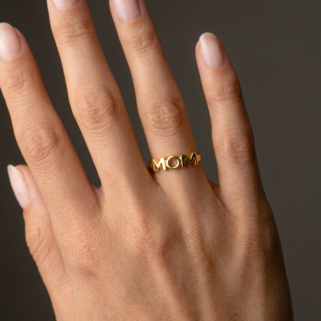 MOM Ring 18K Goldplated