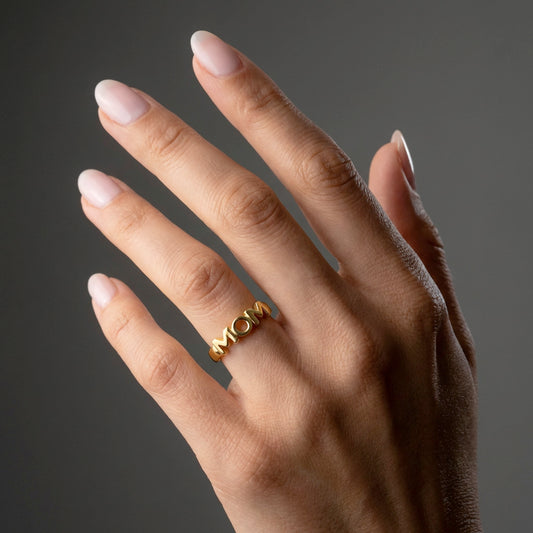 MOM Ring 18K Goldplated